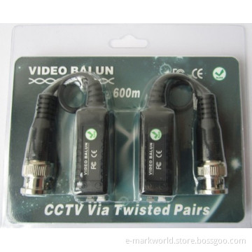 Single Channel Passive Video Balun with BNC Pigtail (612P)